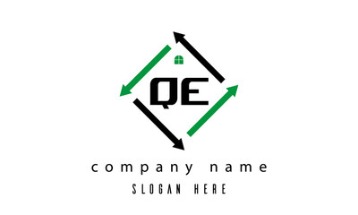 QE creative real estate letter logo