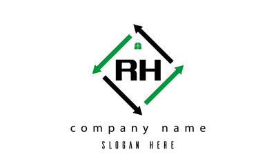 RH creative real estate letter logo