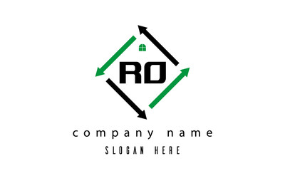 RO creative real estate letter logo