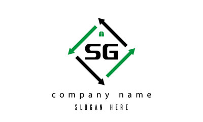 SG creative real estate letter logo