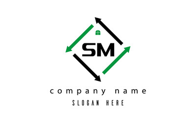 SM creative real estate letter logo