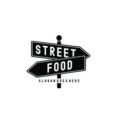 Street Food Guide Symbol Logo Design