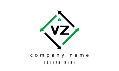 VZ creative real estate letter logo