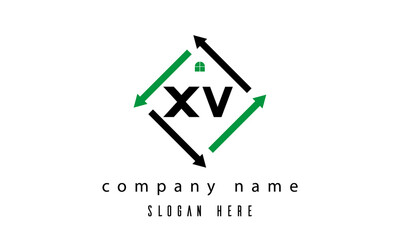 XV creative real estate letter logo