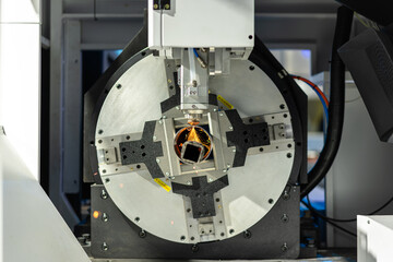 robot arm working in factory