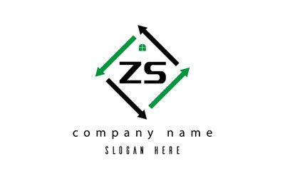 ZS creative real estate letter logo