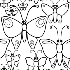 seamless pattern with butterflies