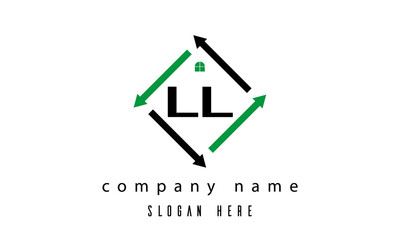 LL creative real estate letter logo