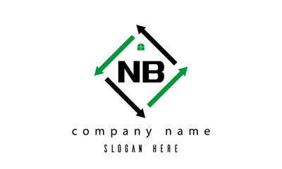 NB creative real estate letter logo