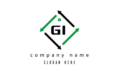 GI creative real estate letter logo