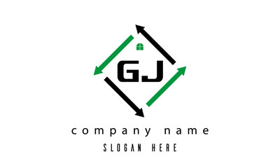 GJ creative real estate letter logo