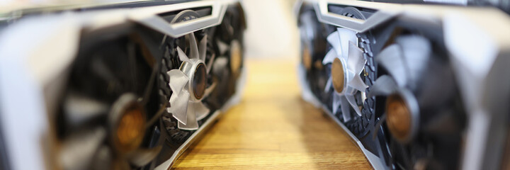 Bitcoin and cryptocurrency miner mining computer closeup