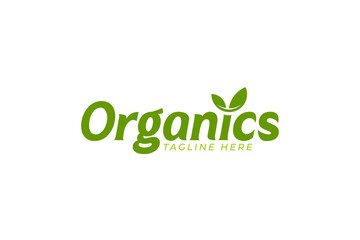 Organic logo vector graphic for any business especially for organic shop, vegetable store, vegan store, etc