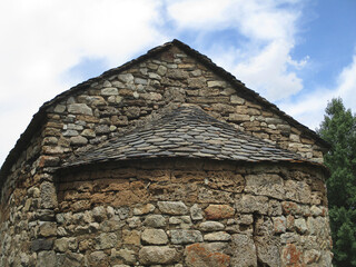 Romanesque Hermitage of Sant Quirc in the village of Taüll. Valley of Boi. Catalonia. Spain.