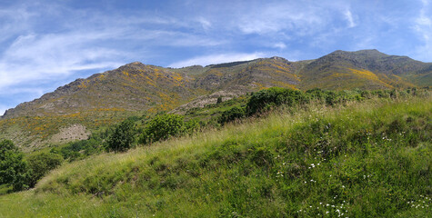 Fototapeta premium Landscape in the village of Taüll. Valley of Boi. Pyrenees Mountains. Spain. 