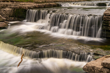Fototapeta premium The Lower Falls of the Aysgarth Falls, North Yorkshire, England, UK