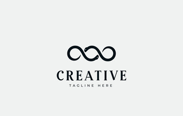 Three Infinity Snakes. Triple Zero Logo Template, Triple O logo abstract.