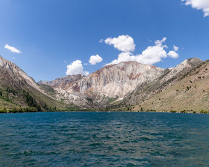 Daytime at Convict Lake in California with Sierra Mountains in the background