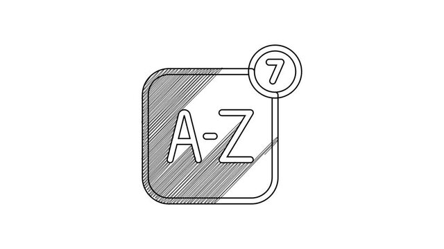Black line Online translator icon isolated on white background. Foreign language conversation icons in chat speech bubble. Translating concept. 4K Video motion graphic animation