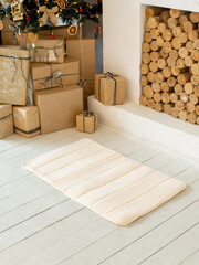 Fototapeta na wymiar living room with wooden floor
