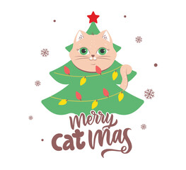The cat with tree is good for Merry Christmas designs, cards