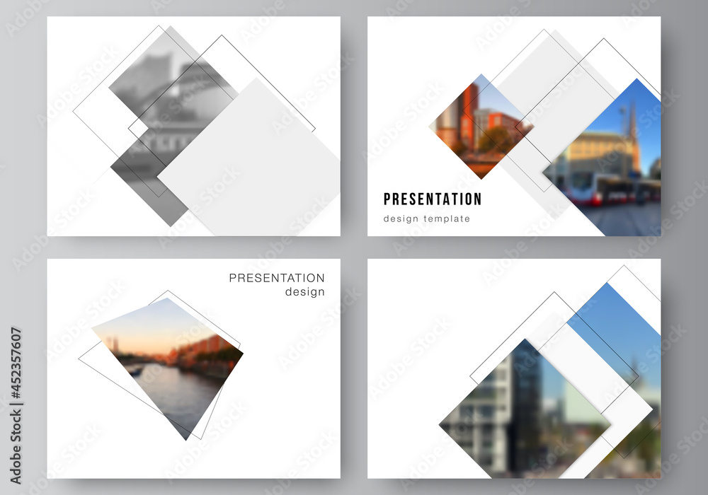 Poster vector layout of the presentation slides design business templates, multipurpose template with geome