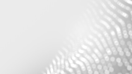 Naklejka premium Dot white gray wave light technology texture background. Abstract big data digital concept. 3d rendering.
