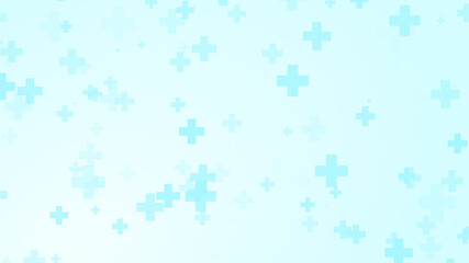 Abstract medical blue cross pattern white background.