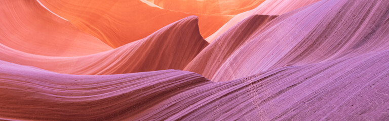 Obraz premium Colorful Sandstone Waves in famous Antelope Canyon Arizona USA. Abstract background.