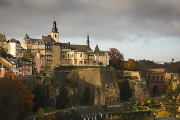 Fototapeta na wymiar View to the old town of Luxembourg City