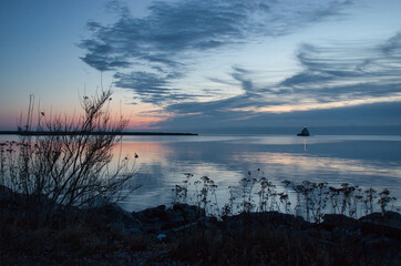 Lighthouse before dawn