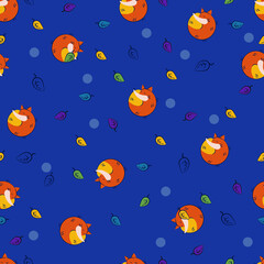 autumn pattern for a shirt or pastel linen