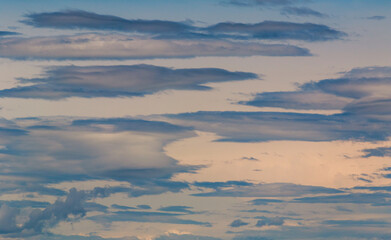 Majestic and impressive clouds in the sky, abstract nature background