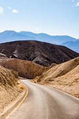 Death Valley landscapes and road