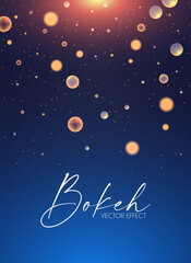 Soft bokeh. Elegant vector light effect. Fluid color and blur trendy screen design.