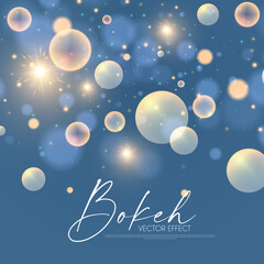 Soft bokeh. Elegant vector light effect. Fluid color and blur trendy screen design.