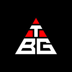 TBG triangle letter logo design with triangle shape. TBG triangle logo design monogram. TBG triangle vector logo template with red color. TBG triangular logo Simple, Elegant, and Luxurious Logo. TBG 