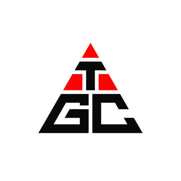 TGC triangle letter logo design with triangle shape. TGC triangle logo design monogram. TGC triangle vector logo template with red color. TGC triangular logo Simple, Elegant, and Luxurious Logo. TGC 