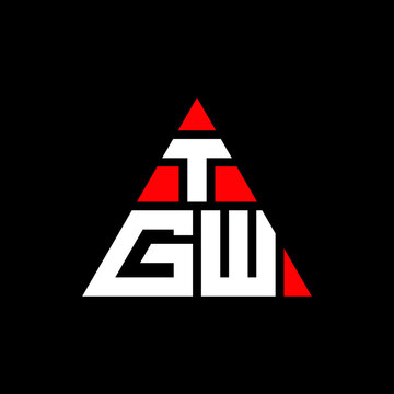 TGW triangle letter logo design with triangle shape. TGW triangle logo design monogram. TGW triangle vector logo template with red color. TGW triangular logo Simple, Elegant, and Luxurious Logo. TGW 