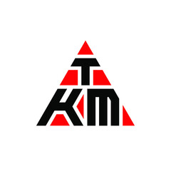 TKM triangle letter logo design with triangle shape. TKM triangle logo design monogram. TKM triangle vector logo template with red color. TKM triangular logo Simple, Elegant, and Luxurious Logo. TKM 