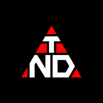TND triangle letter logo design with triangle shape. TND triangle logo design monogram. TND triangle vector logo template with red color. TND triangular logo Simple, Elegant, and Luxurious Logo. TND 