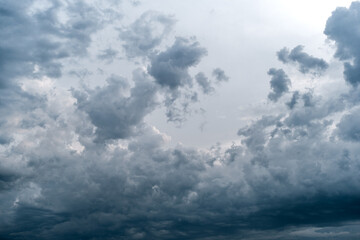 Dramatic skyline with storm clouds.