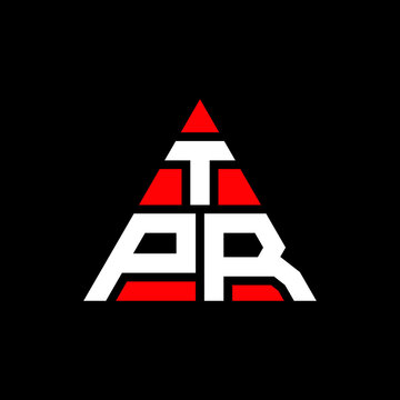 TPR triangle letter logo design with triangle shape. TPR triangle logo design monogram. TPR triangle vector logo template with red color. TPR triangular logo Simple, Elegant, and Luxurious Logo. TPR 