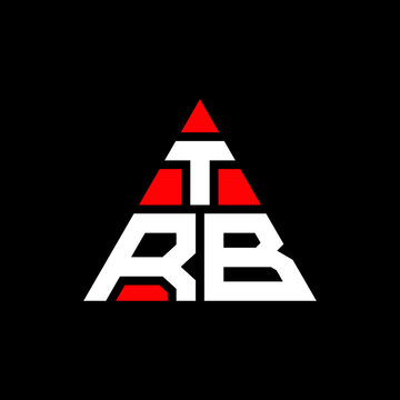 TRB triangle letter logo design with triangle shape. TRB triangle logo design monogram. TRB triangle vector logo template with red color. TRB triangular logo Simple, Elegant, and Luxurious Logo. TRB 