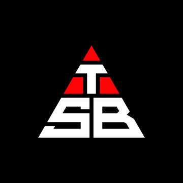 TSB triangle letter logo design with triangle shape. TSB triangle logo design monogram. TSB triangle vector logo template with red color. TSB triangular logo Simple, Elegant, and Luxurious Logo. TSB 