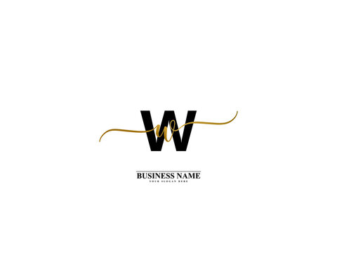 Letter WW Logo, creative ww w w signature logo for wedding, fashion, apparel and clothing brand or any kind of business