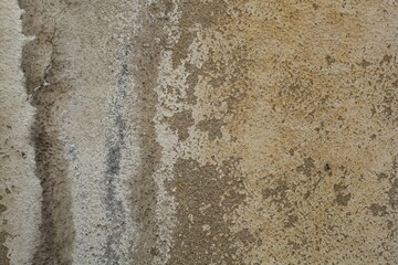 Water stains on the concrete wall