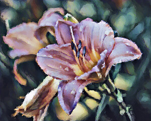 blue and yellow flower