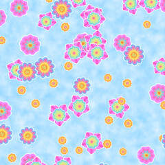 dsummer meadow seamless pattern
