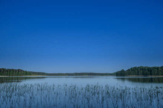 Summer night by the lake
